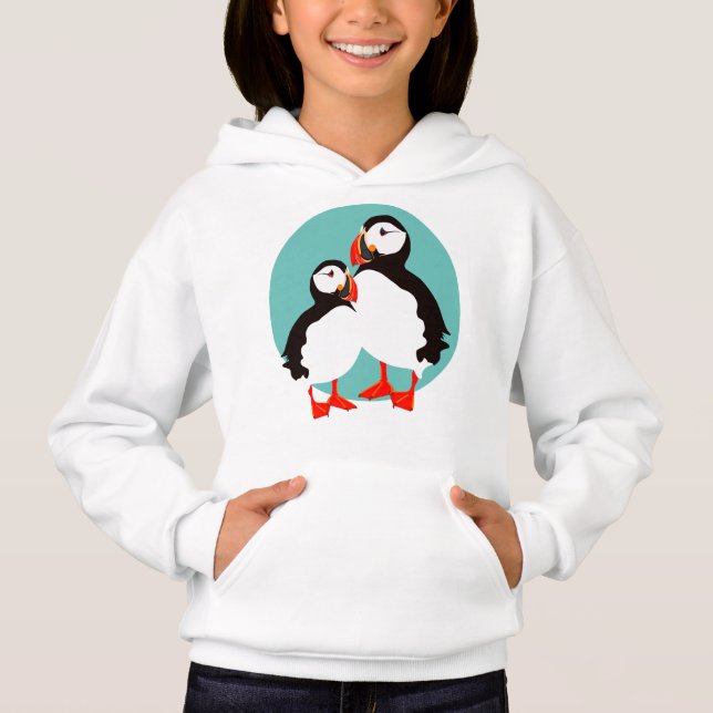 Puffins-Kids Hoodie (Vorderseite)