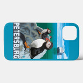 Puffins & Kreuzfahrtschiff - Petersburg, Alaska Case-Mate iPhone Hülle (Rückseite (Horizontal))