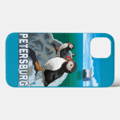 Puffins & Kreuzfahrtschiff - Petersburg, Alaska Case-Mate iPhone Hülle (Rückseite (Horizontal))