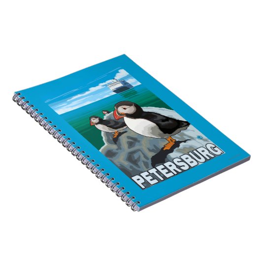 Puffins & Kreuzfahrtschiff - Petersburg, Alaska Notizblock (Rechte Seite)