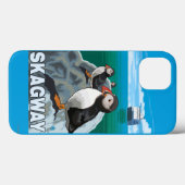 Puffins & Kreuzfahrtschiff - Skagway, Alaska Case-Mate iPhone Hülle (Rückseite (Horizontal))