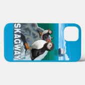 Puffins & Kreuzfahrtschiff - Skagway, Alaska Case-Mate iPhone Hülle (Rückseite (Horizontal))