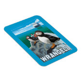 Puffins & Kreuzfahrtschiff - Wrangell, Alaska Magnet (Rechte Seite)