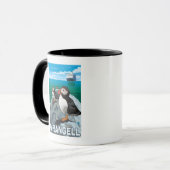 Puffins & Kreuzfahrtschiff - Wrangell, Alaska Tasse (Vorderseite Links)