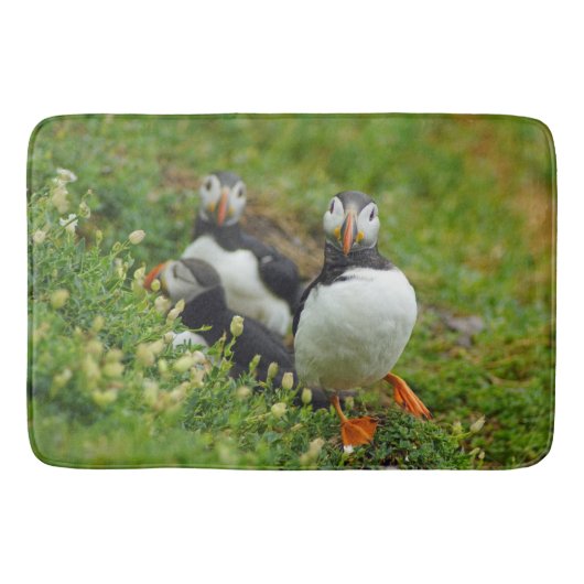 Puffins - little birds big badematte (Vorderseite)