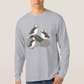 Puffins Long Sleeve Mens Tshirt (Vorderseite)