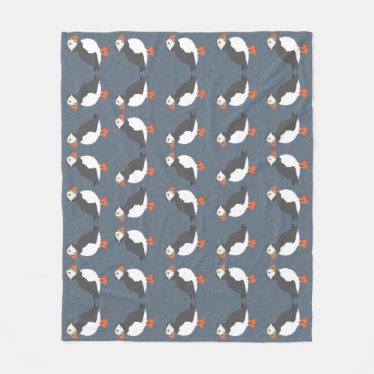 Puffins Medium Fleece Blanket (Vorderseite)