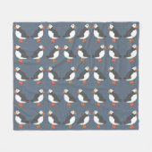 Puffins Medium Fleece Blanket (Vorderseite (Horizontal))