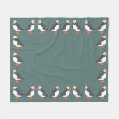 Puffins Medium Fleece Blanket (Vorderseite (Horizontal))