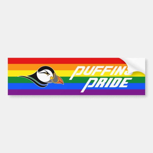 Puffins Pride Autoaufkleber (Vorne)