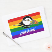 Puffins Pride Rechteckiger Aufkleber (Umschlag)