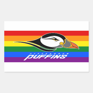 Puffins Pride Rechteckiger Aufkleber