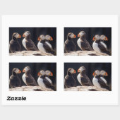 Puffins Rechteckiger Aufkleber (Blatt)