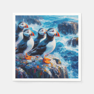 Puffins Serviette