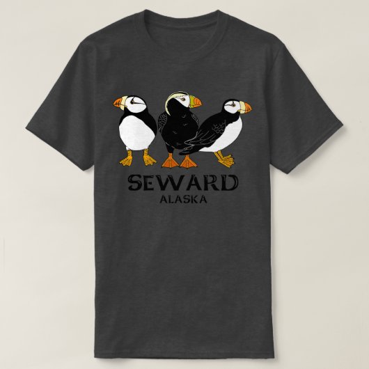 Puffins Seward AK T-Shirt (Design vorne)