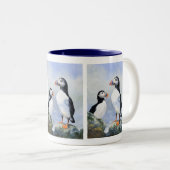 Puffins-Tasse Zweifarbige Tasse (VorderseiteRechts)