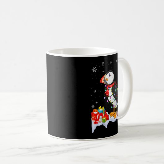 Puffins Wearing Xmas Light - Puffins Lover Christm Kaffeetasse (VorderseiteRechts)
