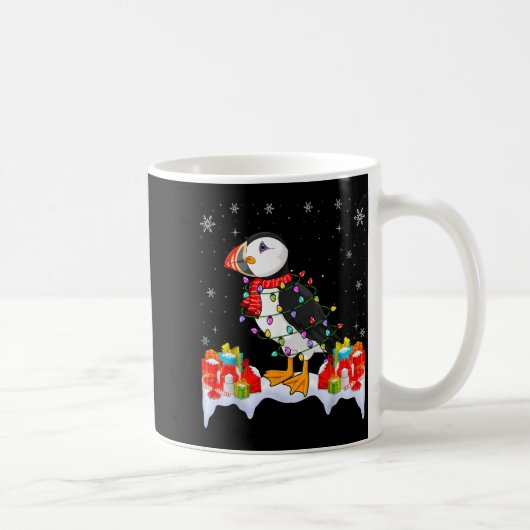 Puffins Wearing Xmas Light - Puffins Lover Christm Kaffeetasse (Rechts)