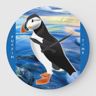 PUFFIZIERTE ZEIT WALL CLOCK GROßE WANDUHR