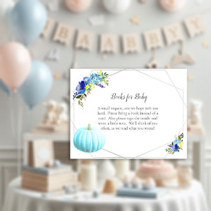 Puffkinderduschbücher für Baby Blau Einladung