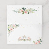 Puffkinderdusche Rosa und Gold Platzkarte (Außenseite Aufgefaltet)