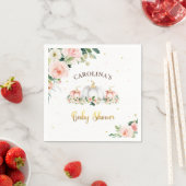 Puffkinderdusche Rosa und Gold Serviette (Beispiel)