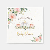 Puffkinderdusche Rosa und Gold Serviette (Vorderseite)