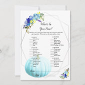 Puffkinderdusche, was in Ihrer Handtasche ist | Bl Einladung (Vorderseite)