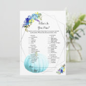 Puffkinderdusche, was in Ihrer Handtasche ist | Bl Einladung (Stehend Vorderseite)