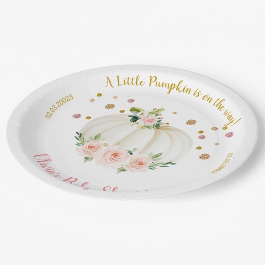 Puffkinderduschpapier Pappteller (Schrägansicht)