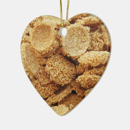 Puffriese Kuchen ~ asiatische Süßigkeiten Nachspei Keramikornament (Links)