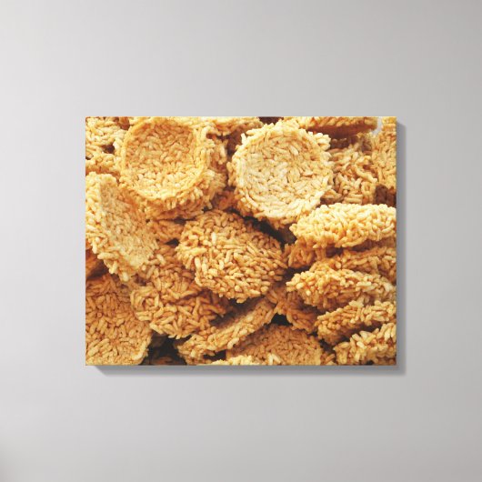 Puffriese Kuchen ~ asiatische Süßigkeiten Nachspei Leinwanddruck (Vorderseite)