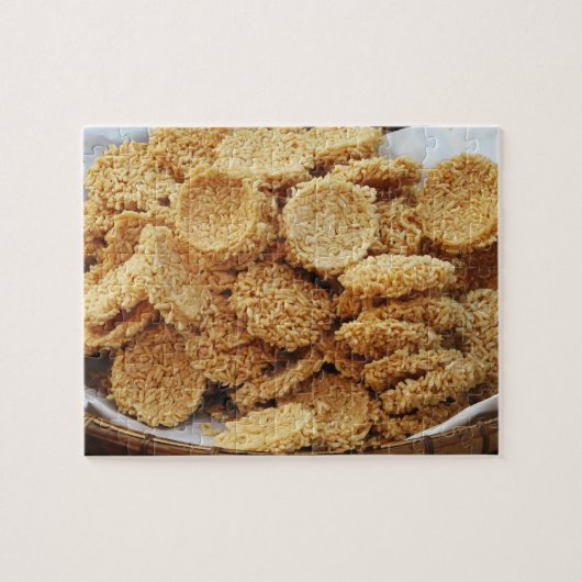 Puffriese Kuchen ~ asiatische Süßigkeiten Nachspei Puzzle (Horizontal)