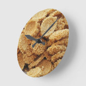 Puffriese Kuchen ~ asiatische Süßigkeiten Nachspei Runde Wanduhr (Winkel)