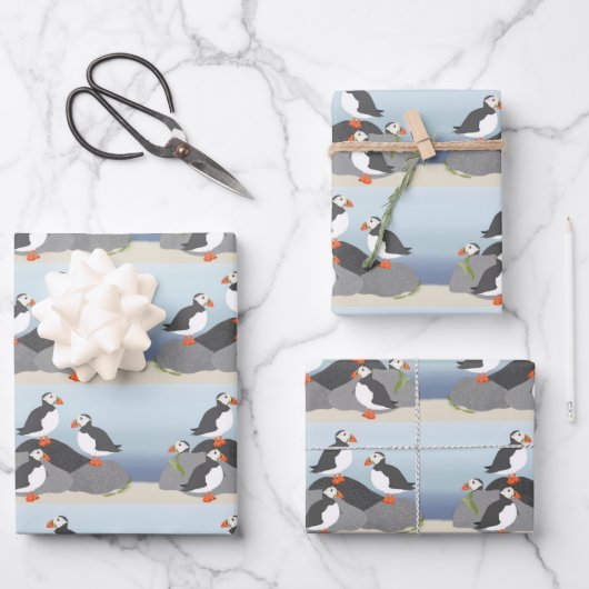 Puffsack-Papierblätter Geschenkpapier Set (Vorderseite)