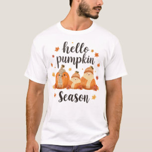 Puffsack-Patch Saisonales Kunstwerk für den Herbst T-Shirt