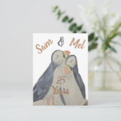 Puffsack zum Niedlichen Jahrestag Postkarte (Stehend Vorderseite)