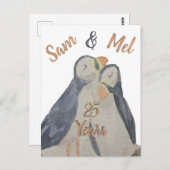 Puffsack zum Niedlichen Jahrestag Postkarte (Vorne/Hinten)