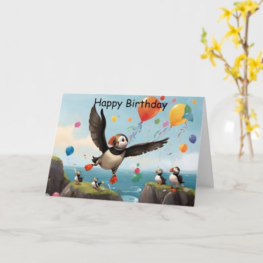 Puffsackballons Karte (Gelbe Blume)