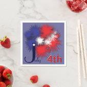 Puffsflagge am 4. Juli Serviette (Beispiel)