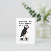 Puffstein Bird Seabird Wildlife Funny Visitenkarte (Stehend Vorderseite)