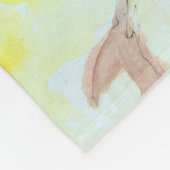 Pufftinte und Aquarellmalerei Fleecedecke (Ecke)