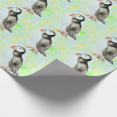 Pufftinte und Aquarellmalerei Geschenkpapier (Ecke)