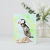 Pufftinte und Aquarellmalerei Postkarte (Stehend Vorderseite)