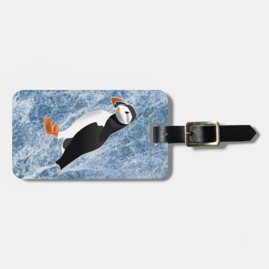 Puffvogel Gepäckanhänger (Vorderseite horizontal)