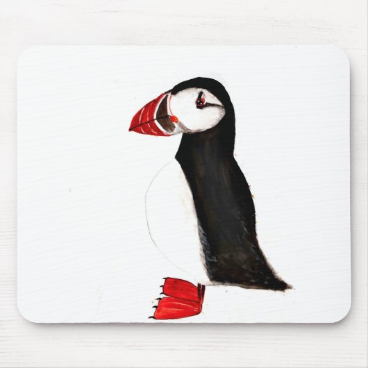 Puffvogel niedlich Funny Aquarell Arktis Mousepad (Vorne)