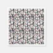 Puffvogelmuster Serviette (Vorderseite)