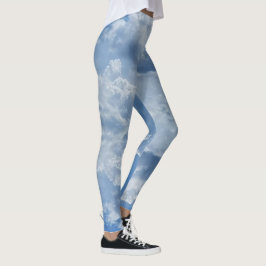 Puffwolken überall auf Print-Leggings Leggings
