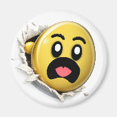 Puffy 3D Emoji Round Magnet (Vorne)