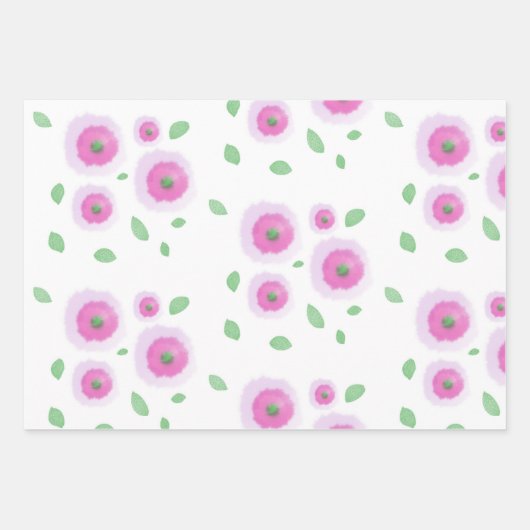 Puffy Blooms Geschenkpapier Set (Vorderseite 2)